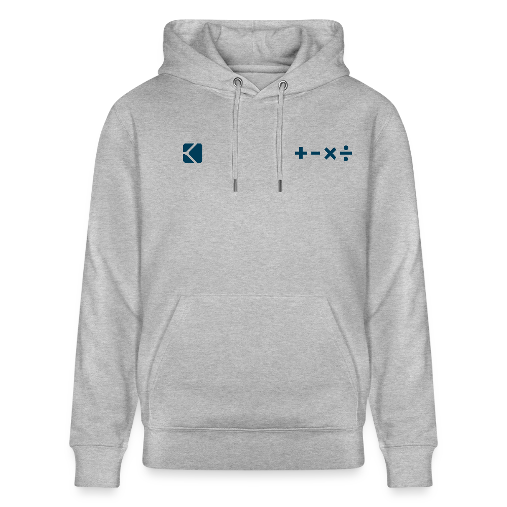 Unisex Bio-Hoodie ICH RECHNE MIT ALLEM white/grey - Grau meliert