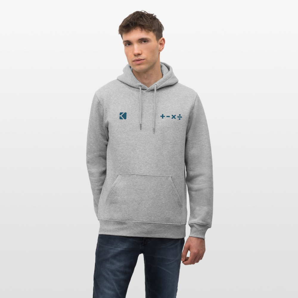 Unisex Bio-Hoodie ICH RECHNE MIT ALLEM white/grey - Grau meliert
