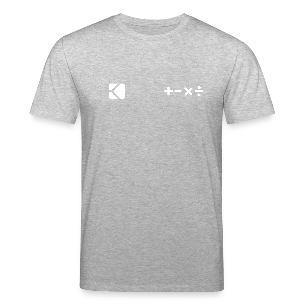 Unisex Bio-T-Shirt ICH RECHNE MIT ALLEM - Grau meliert