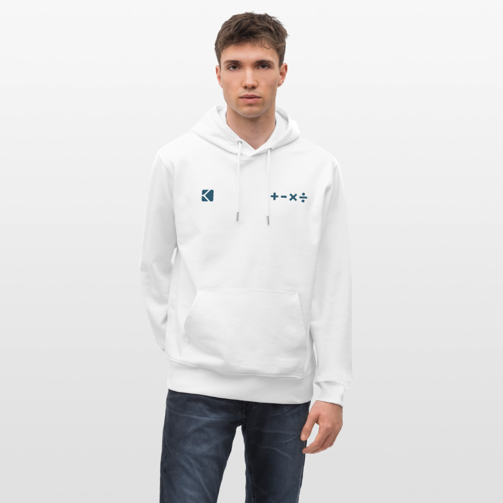 Unisex Bio-Hoodie ICH RECHNE MIT ALLEM white/grey - Weiß