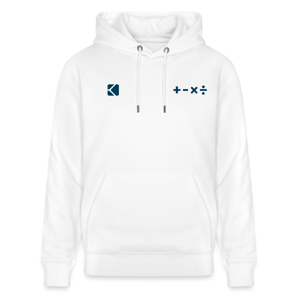 Unisex Bio-Hoodie ICH RECHNE MIT ALLEM white/grey - Weiß