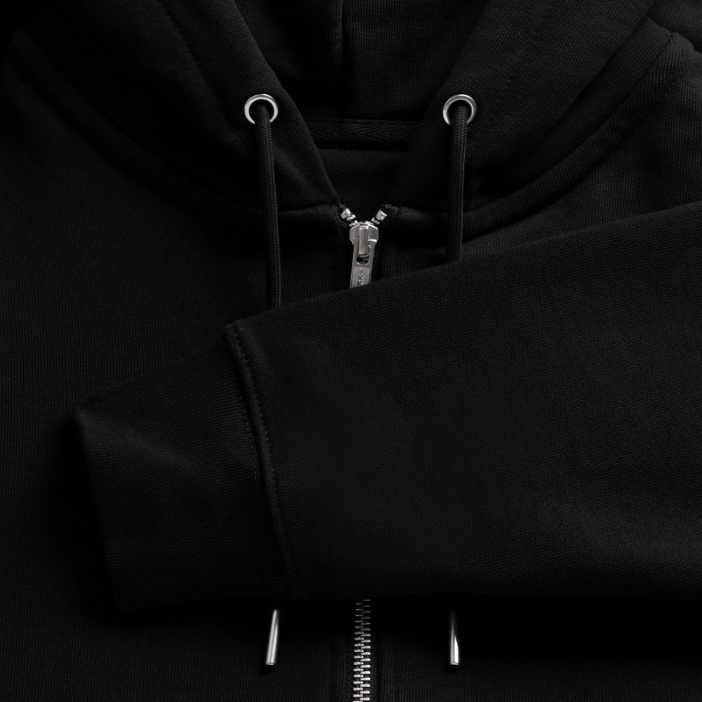 Unisex Bio-Kapuzenjacke TRUST THE PROCESS - Schwarz