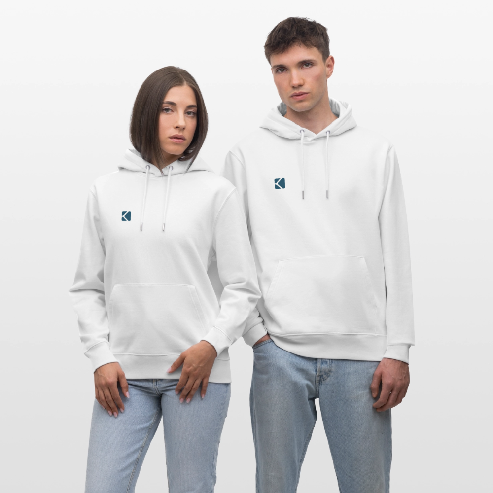 Unisex Bio-Hoodie TRUST THE PROCESS white/grey - Weiß