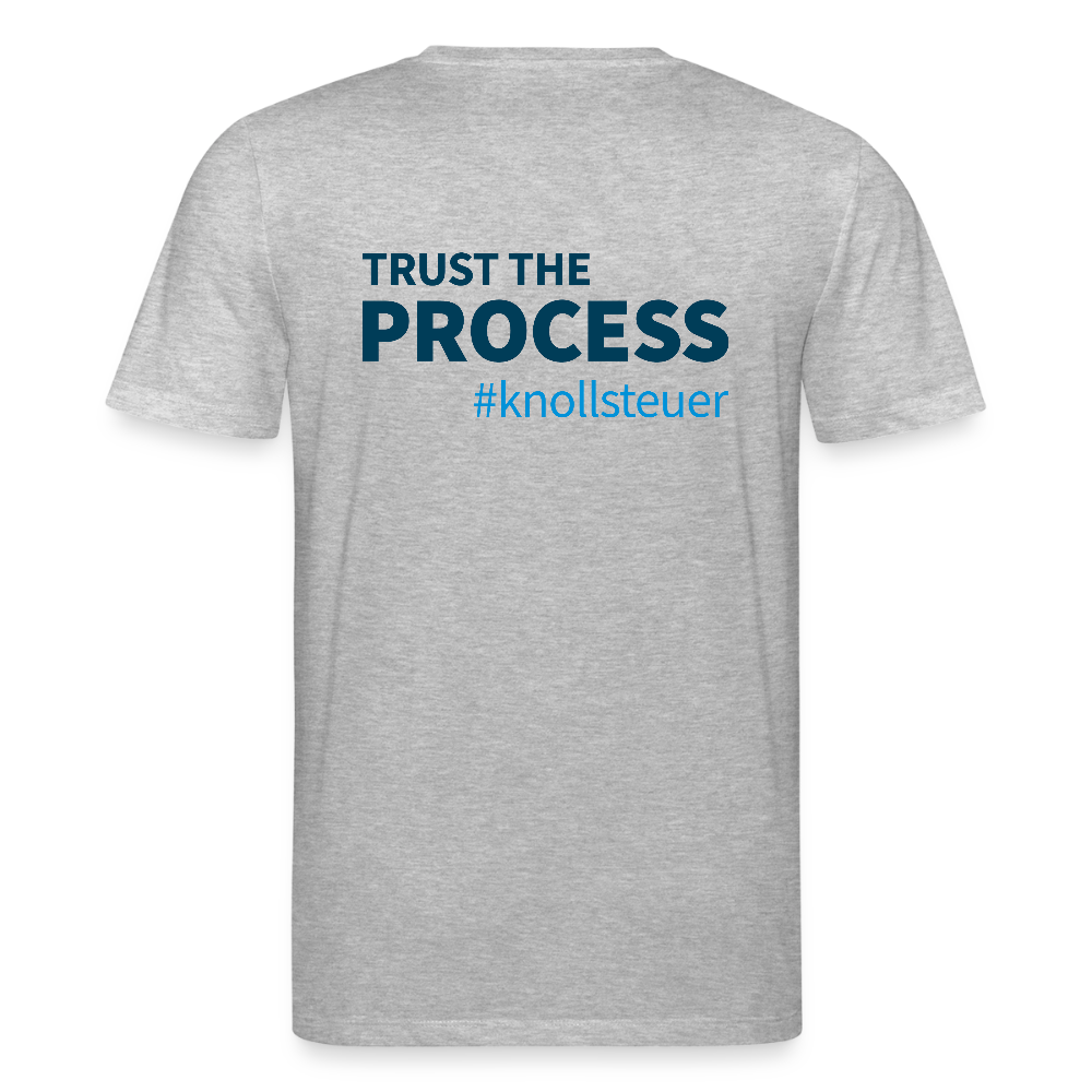 Unisex Bio-T-Shirt TRUST THE PROCESS white/grey - Grau meliert