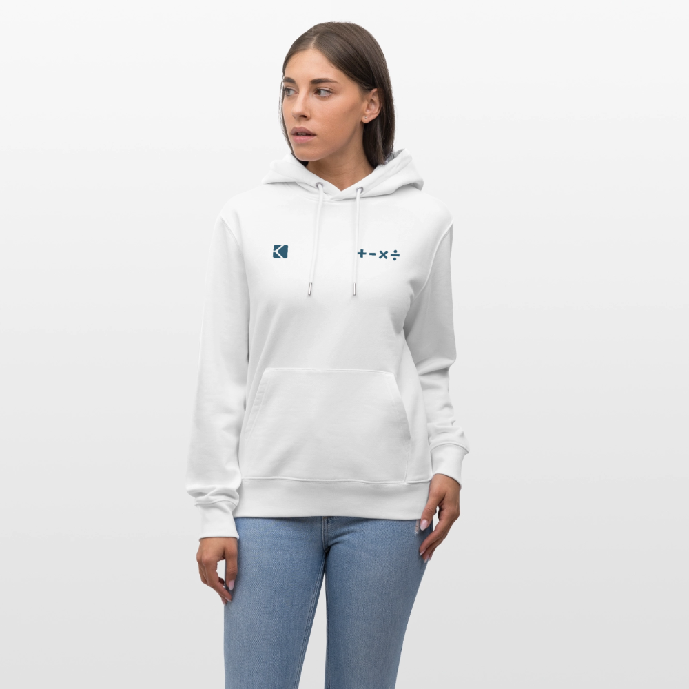 Unisex Bio-Hoodie ICH RECHNE MIT ALLEM white/grey - Weiß