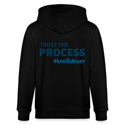 Unisex Bio-Kapuzenjacke TRUST THE PROCESS - Schwarz