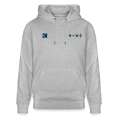 Unisex Bio-Hoodie ICH RECHNE MIT ALLEM white/grey - Grau meliert