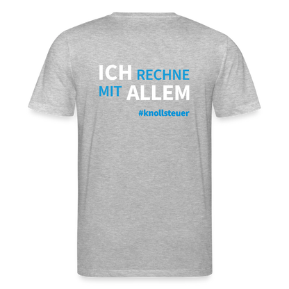 Unisex Bio-T-Shirt ICH RECHNE MIT ALLEM - Grau meliert