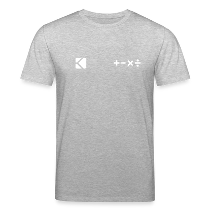 Unisex Bio-T-Shirt ICH RECHNE MIT ALLEM - Grau meliert