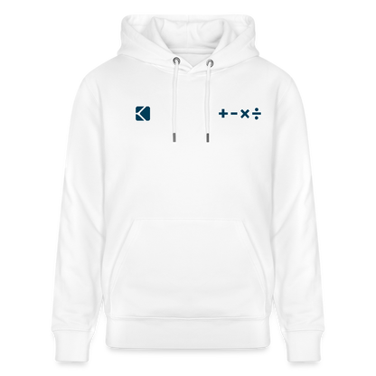Unisex Bio-Hoodie ICH RECHNE MIT ALLEM white/grey - Weiß