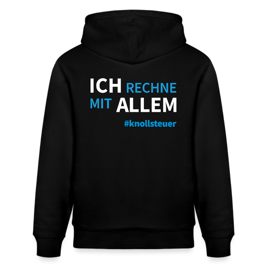 Unisex Bio-Hoodie ICH RECHNE MIT ALLEM black - Schwarz