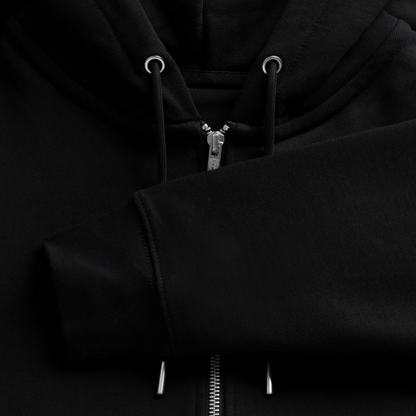 Unisex Bio-Kapuzenjacke TRUST THE PROCESS - Schwarz