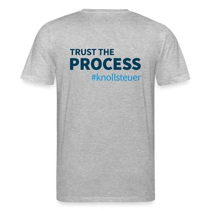 Unisex Bio-T-Shirt TRUST THE PROCESS white/grey - Grau meliert