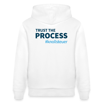Unisex Bio-Hoodie TRUST THE PROCESS white/grey - Weiß