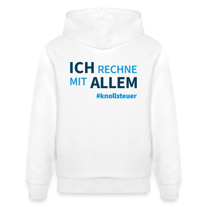 Unisex Bio-Hoodie ICH RECHNE MIT ALLEM white/grey - Weiß